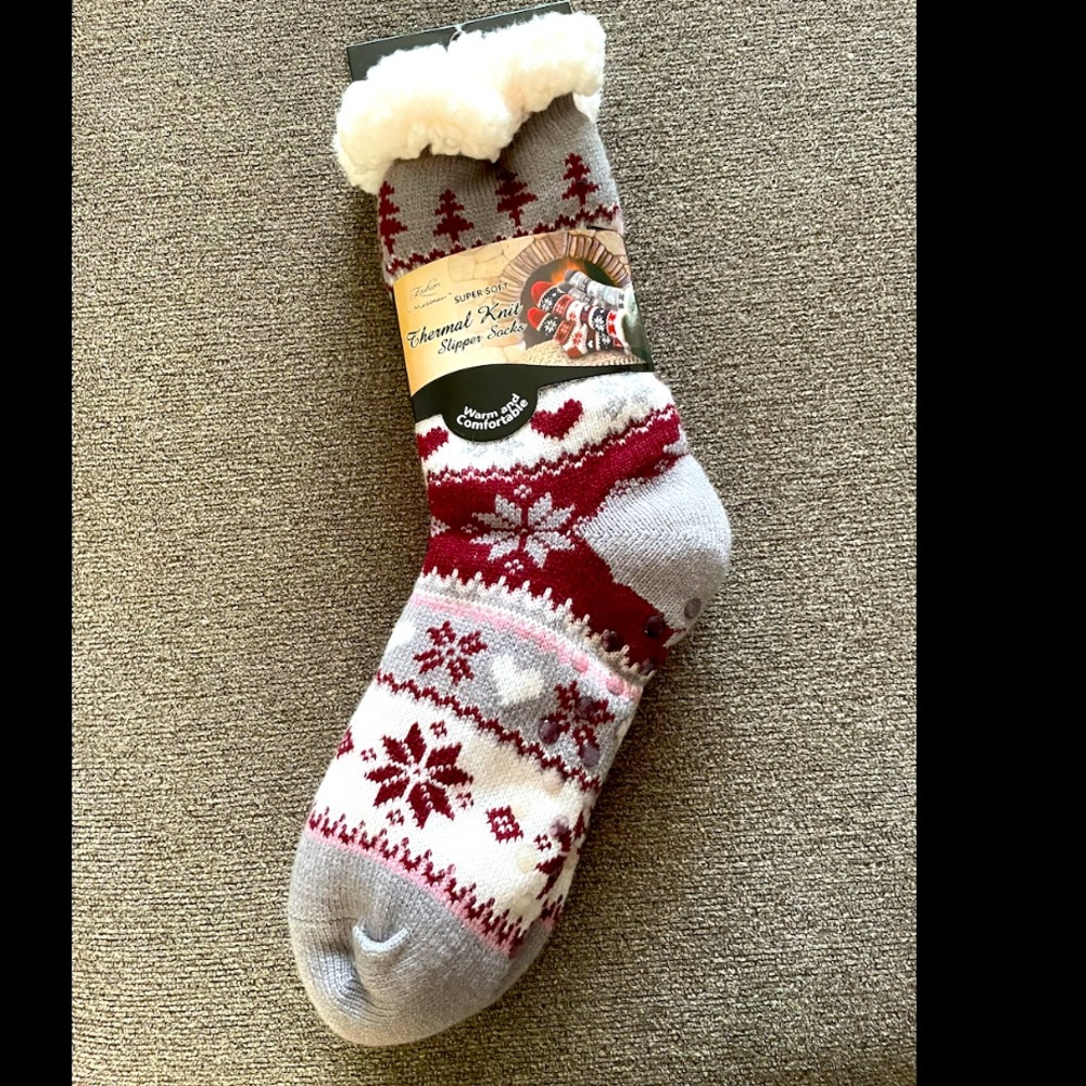 Thermal Knit Slipper Socks